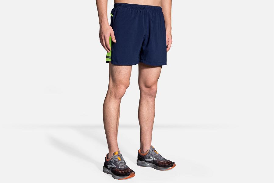 Brooks Sherpa 5 Men Running Clothes & Running Short Blue XKU824097